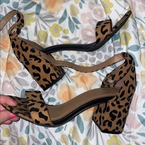 Leopard print high heels